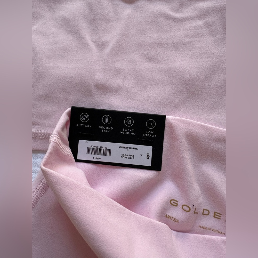 Aritzia Golden Butter Light Pink Cami and Biker Shorts NWT - Picture 7 of 7